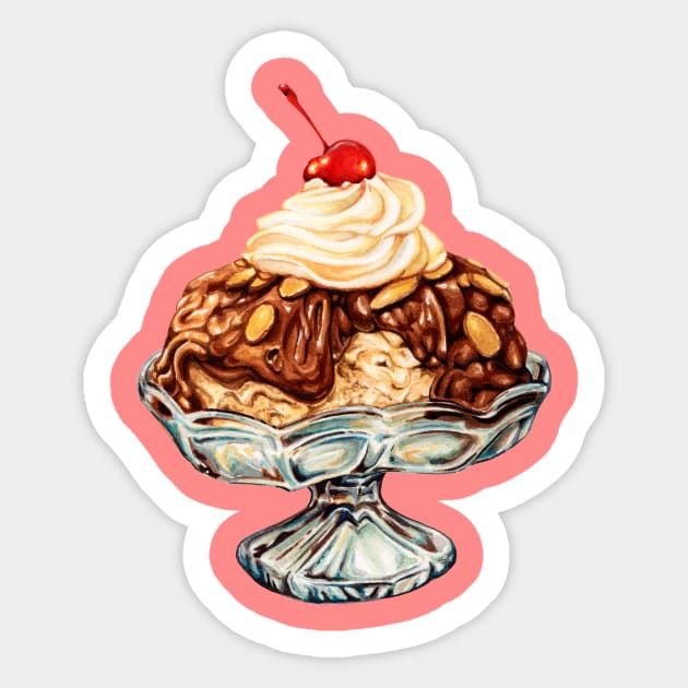 Ice Cream Sundae Sticker by KellyGilleran